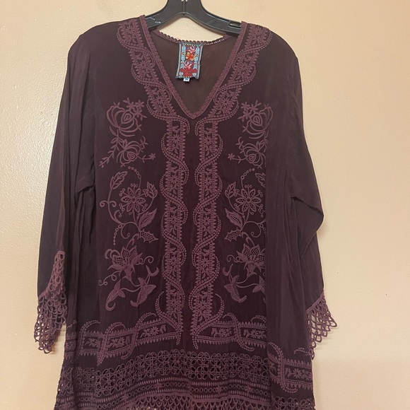 Johnny Was Assic Embroidered Top Tunic Size Medium Next To New Condition - Picture 2 of 9
